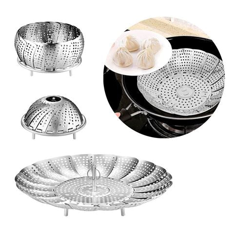 Canasto Vaporizador de Alimentos Plegable.